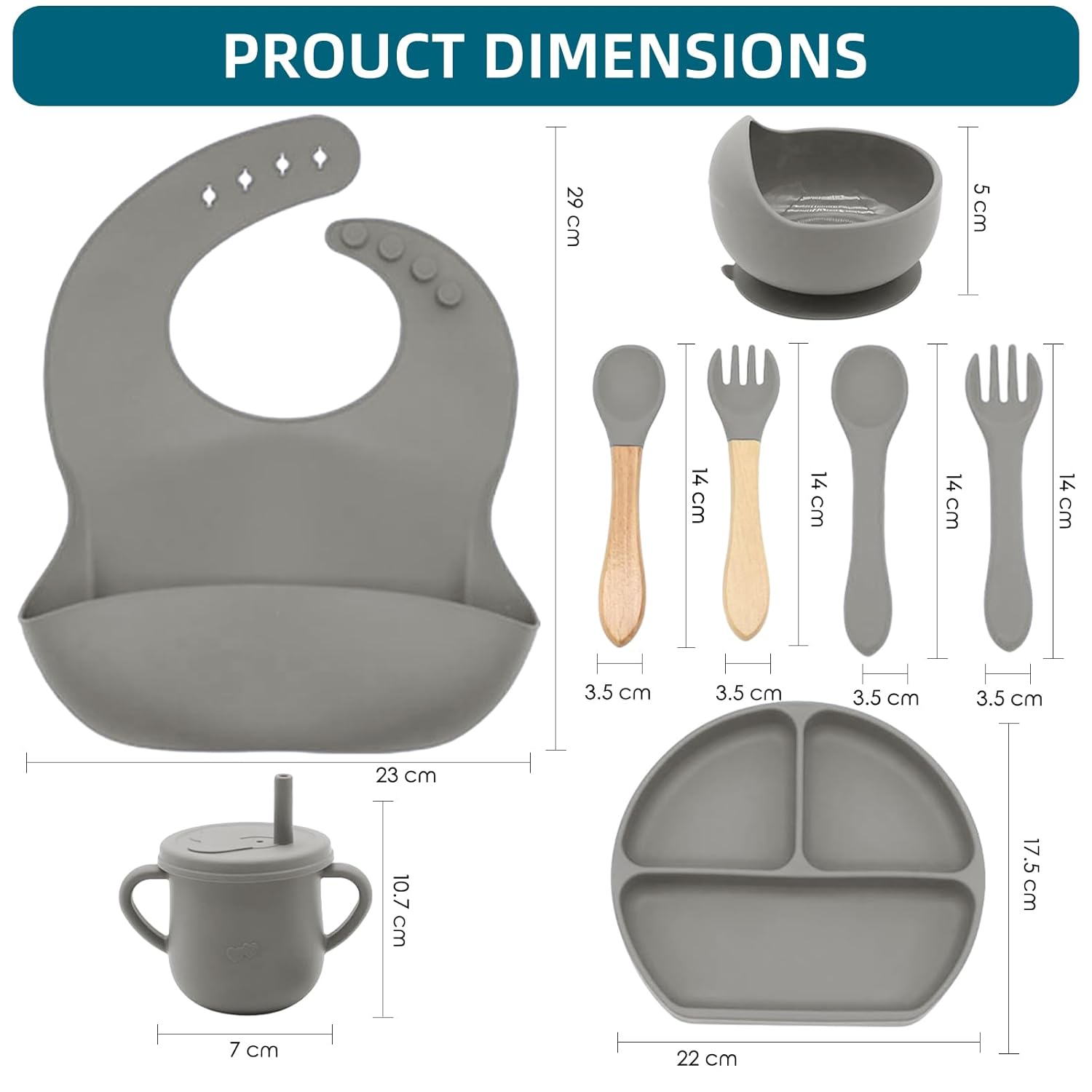 Set de Alimentación para Bebé de Silicona