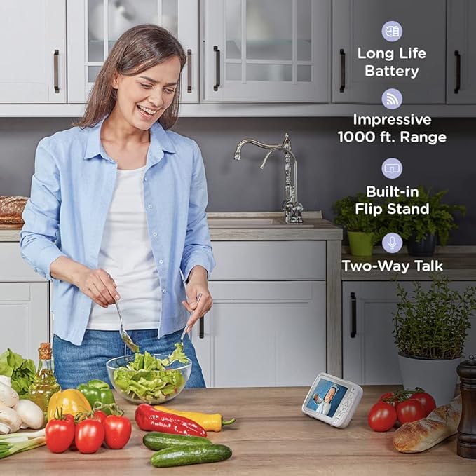 Hubble Connect - Monitor inteligente de bebé de 5 pulgadas con cámara, audio, visión nocturna