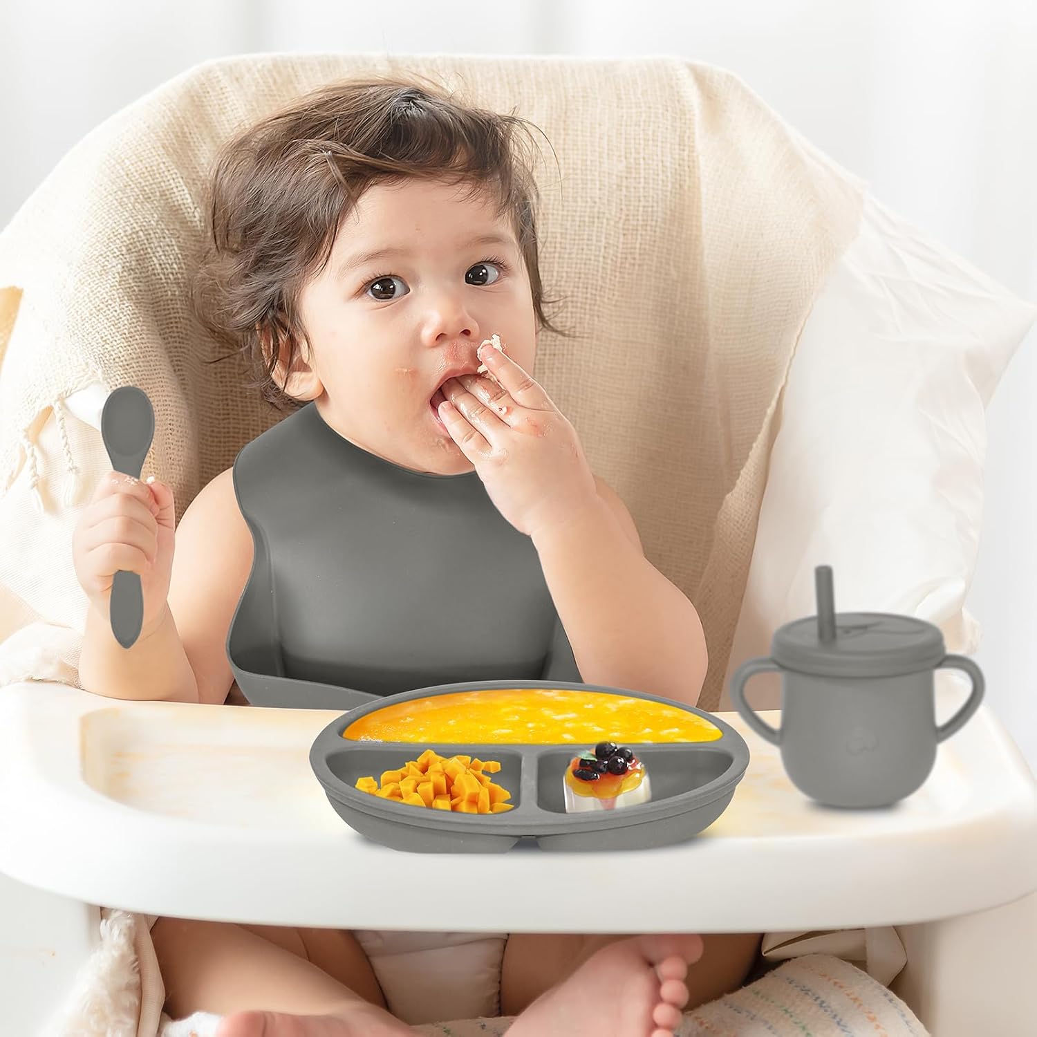 Set de Alimentación para Bebé de Silicona