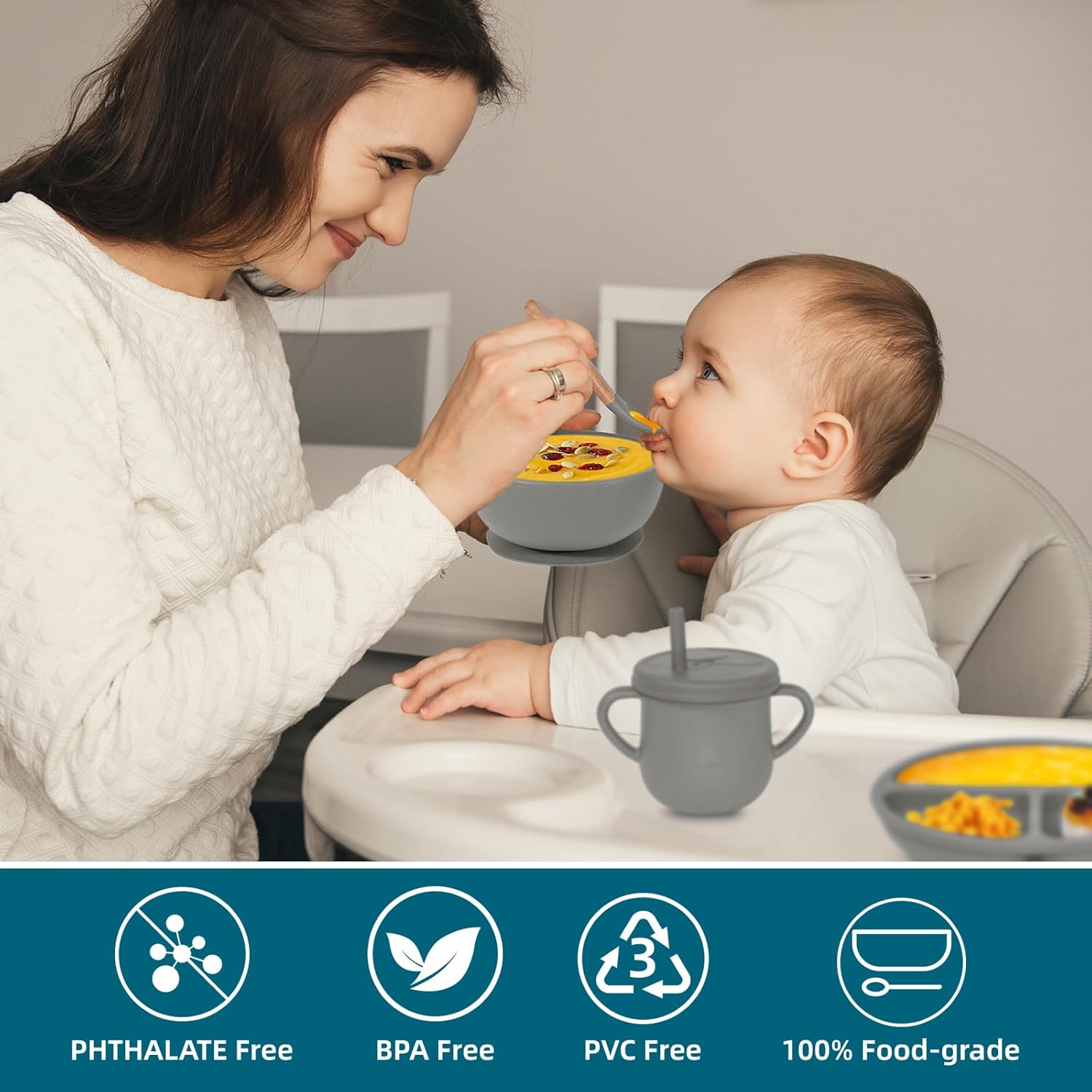Set de Alimentación para Bebé de Silicona