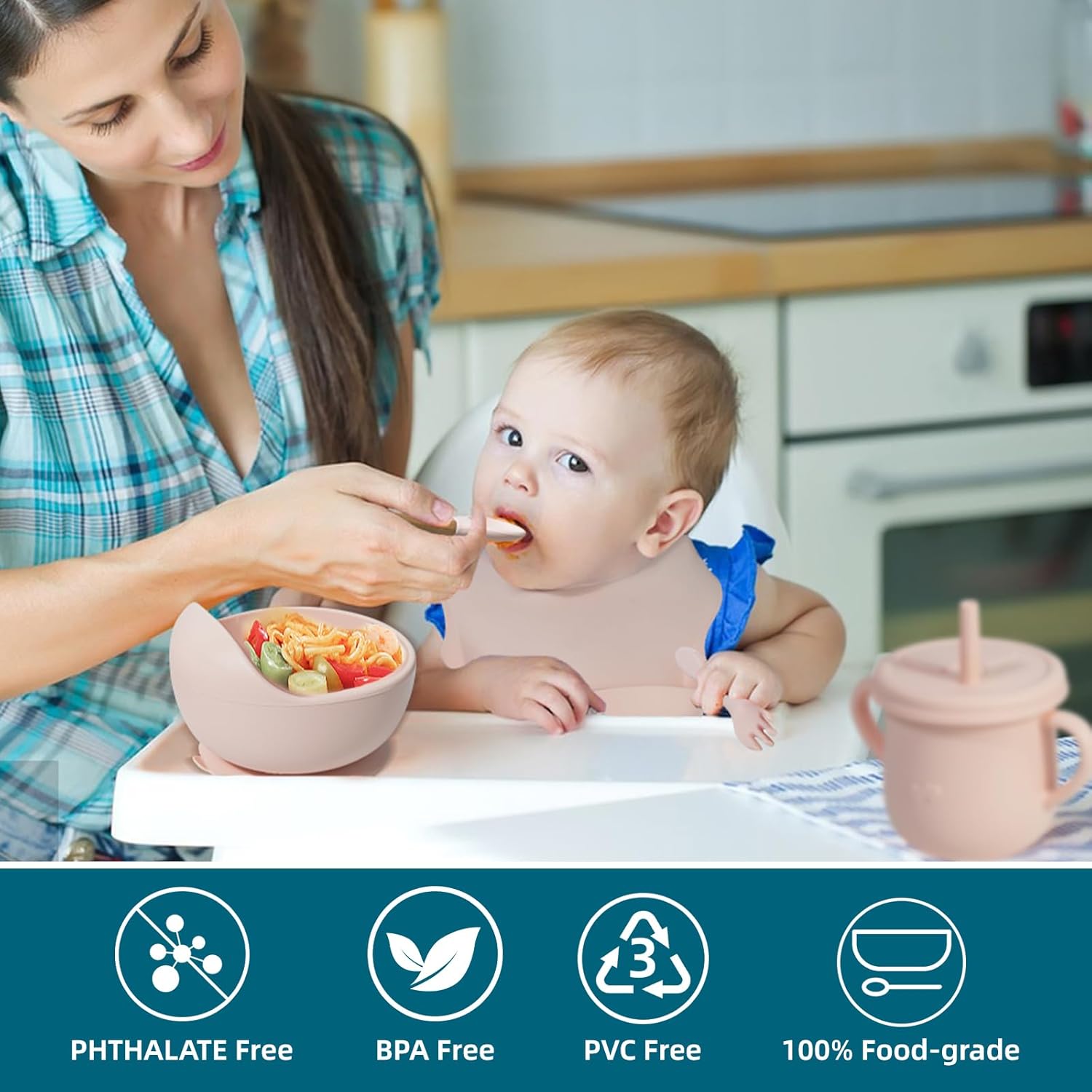 Set de Alimentación para Bebé de Silicona