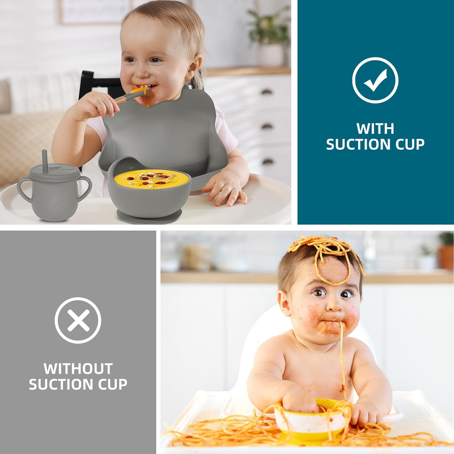 Set de Alimentación para Bebé de Silicona